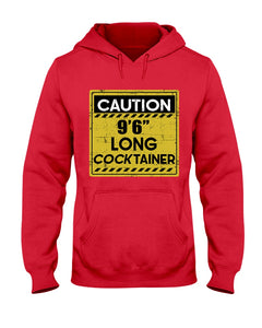 Caution 9'6'' Long Cocktainer Black T-Shirt Hoodie