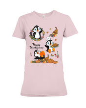 Load image into Gallery viewer, Penguin Happy Thanksgiving Gift For Kids Ladies Tee