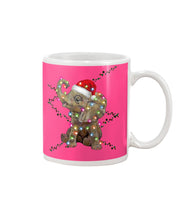 Load image into Gallery viewer, Elephant Color Light Christmas Gift Tee Mug