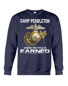 Camp Pendleton Earned Black T-Shirt Sweatshirt