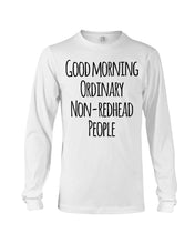 Load image into Gallery viewer, Redhead Good Morning White Mug Unisex Long Sleeve