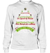 Load image into Gallery viewer, Christmas Tree Eleven Fabric Bundles T-Shirt Unisex Long Sleeve