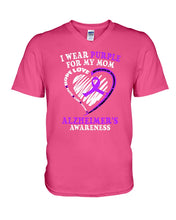 Load image into Gallery viewer, Alzheimer Awareness Daughter For Mom T-Shirt Guys V-Neck