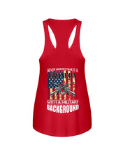 Load image into Gallery viewer, Never Underestimate A Grandpa Black T-Shirt Ladies Flowy Tank