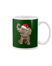 Load image into Gallery viewer, Elephant Color Light Christmas Gift Tee Mug