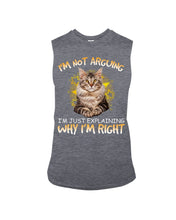 Load image into Gallery viewer, Cat Lovers T-Shirt Not Arguing Just Explaining Unisex Long Sleeve