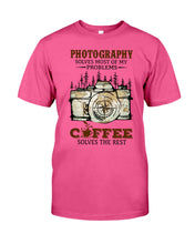 Load image into Gallery viewer, Solve Most Problems Camera Map Photography T-Shirt Guys Tee