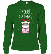 Load image into Gallery viewer, Funny Merry Catmas Christmas Gift Shirt Unisex Long Sleeve