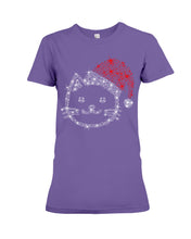 Load image into Gallery viewer, Cute Cat Face Christmas Gift For Cat Lovers T-Shirt Ladies Tee