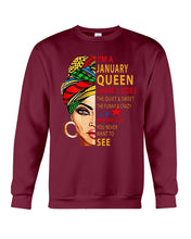 Load image into Gallery viewer, January Queen 3 Sides Horoscopes T-Shirt Sweatshirt