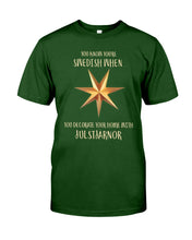 Load image into Gallery viewer, Christmas Star Swedish Julstarnor Black T-Shirt Guys Tee