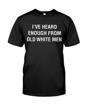 Load image into Gallery viewer, Old White Men Black Quote T-Shirt Basketweave Tote Bag