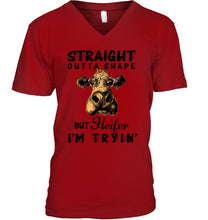 Load image into Gallery viewer, But Heifer I Am Trying For Cow Lovers Shirt Guys V-Neck