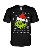 Load image into Gallery viewer, The Grinch Stole My Pancreas Guys V-Neck