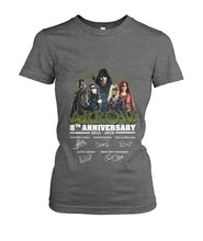 Load image into Gallery viewer, Arrow 8Th Anniversary Gift For Fans Black T-Shirt Ladies Tee