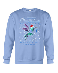 All I Want For Christmas Is A Cure Stop Diabetes Sweatshirt