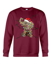 Load image into Gallery viewer, Elephant Color Light Christmas Gift Tee Sweatshirt