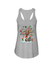 Load image into Gallery viewer, Christmas Tree Cat Lovers Cute Funny T-Shirt Ladies Flowy Tank