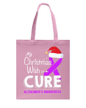 Load image into Gallery viewer, My Christmas Wish Is A Cure Basketweave Tote Bag