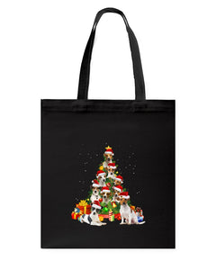 Jack Russell Christmas Gift For Christmas T-Shirt Basketweave Tote Bag