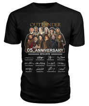 Load image into Gallery viewer, Outlander Tv Series 5 Years Anniversary 2014 - 2019 Autograph T-Shirt Ladies V-Neck