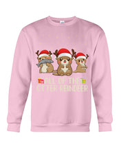 Load image into Gallery viewer, Merry Ottermas All Of The Otter Reindeer Black T-Shirt Sweatshirt