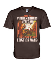 Load image into Gallery viewer, Veteran Cost Of War Gift For Soldier T-Shirt Guys V-Neck