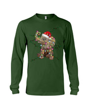 Load image into Gallery viewer, Elephant Color Light Christmas Gift Tee Unisex Long Sleeve