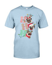 Load image into Gallery viewer, Pug Lover Christmas Hohoho Funny T-Shirt Guys Tee
