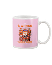 Load image into Gallery viewer, A Woman Loves Clemson Tigers Gift For Fans T-Shirt Mug