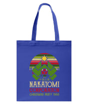 Load image into Gallery viewer, Christmas Nakatomi Corporation 1988 T-Shirt Basketweave Tote Bag