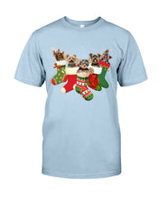 Load image into Gallery viewer, Yorkies In The Socks For Yorkie Lovers Christmas Gift Guys Tee