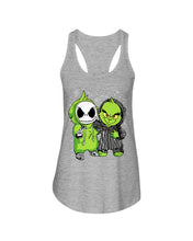 Load image into Gallery viewer, Cute Little Jack Skellington Grinch Best Friend Christmas Gift Shirt Ladies Flowy Tank