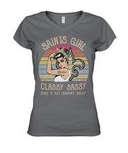 Load image into Gallery viewer, Saitn Girl Classy Sassy T-Shirt Ladies V-Neck