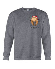 Load image into Gallery viewer, Pocket Slothmas Christmas Gift Funny T-Shirt Sweatshirt
