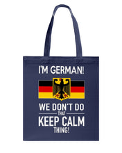 Load image into Gallery viewer, Keep Calm German Funny Quote Basketweave Tote Bag