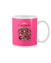 Load image into Gallery viewer, A Woman Loves Georgia Bulldogs Custom Tee Mug