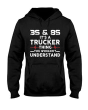 Load image into Gallery viewer, 3S And 8S Trucker Lovers Black T-Shirt Hoodie