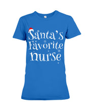 Load image into Gallery viewer, Santa's Favorite Nurse Ladies Tee