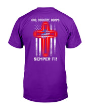 Load image into Gallery viewer, God Country Corps Semper Fi Black T-Shirt Guys Tee