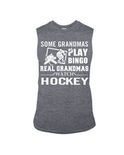 Load image into Gallery viewer, Real Grandmas Hockey Bingo Funny T-Shirt Unisex Long Sleeve