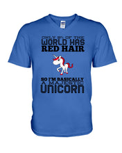 Load image into Gallery viewer, Redhead Unicorn Gift For Fans Funny T-Shirt Guys V-Neck