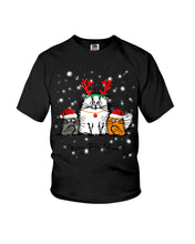 Load image into Gallery viewer, Merry Fluffmas Cute Cats Gift For Cat Lovers Youth Tee