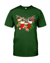 Load image into Gallery viewer, Yorkies In The Socks For Yorkie Lovers Christmas Gift Guys Tee