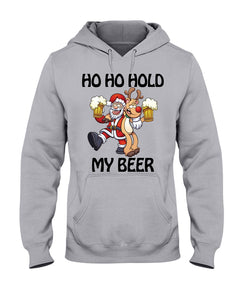 Santa Claus Funny Hold My Bear Christmas Gift For Friends Hoodie