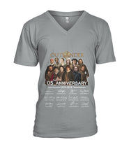 Load image into Gallery viewer, Outlander Tv Series 5 Years Anniversary 2014 - 2019 Autograph T-Shirt Guys V-Neck