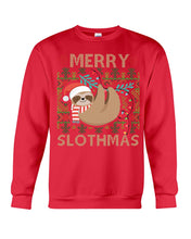 Load image into Gallery viewer, Merry Slothmas Christmas Gift For Kids Family Gift T-Shirt Sweatshirt
