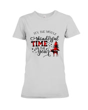 Load image into Gallery viewer, Funny Moose Wonderful Time Christmas Gift For Family Ladies Tee