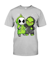 Load image into Gallery viewer, Cute Little Jack Skellington Grinch Best Friend Christmas Gift Shirt Ladies Tee