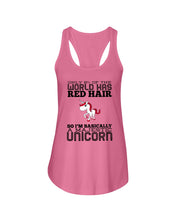 Load image into Gallery viewer, Redhead Unicorn Gift For Fans Funny T-Shirt Ladies Flowy Tank